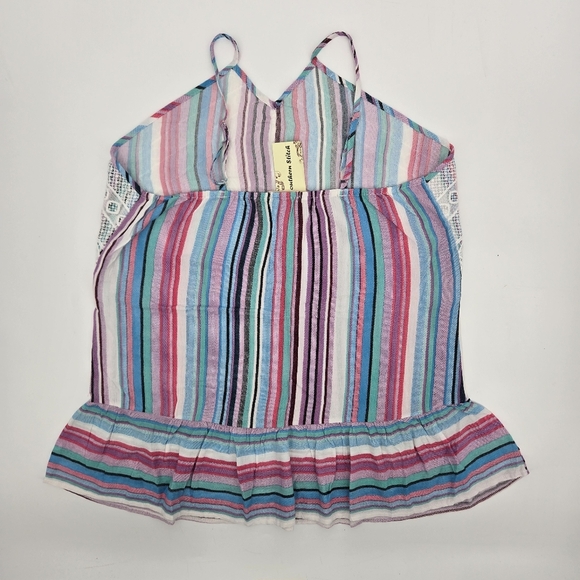 Colorful Striped Southern Stitch Speghetti Strap Top Size XL (NWT) - Picture 5 of 8